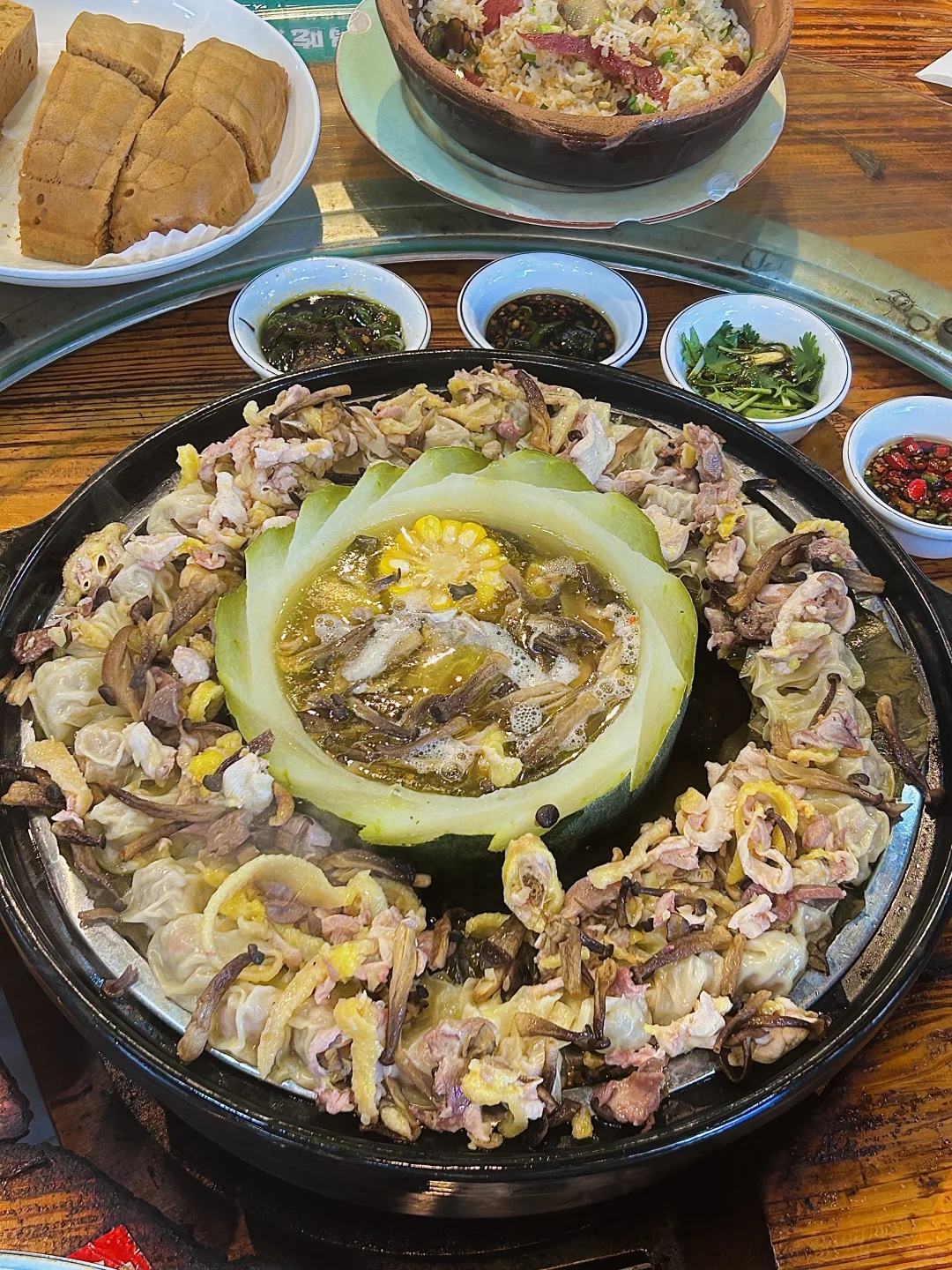 广州花都老字号冬瓜盅桑拿鸡！这波养生局…