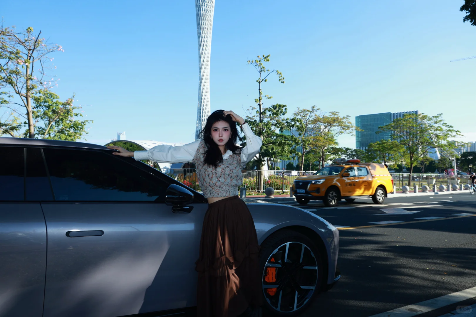 秋日🍂新P7和广州塔 好配啊！！！