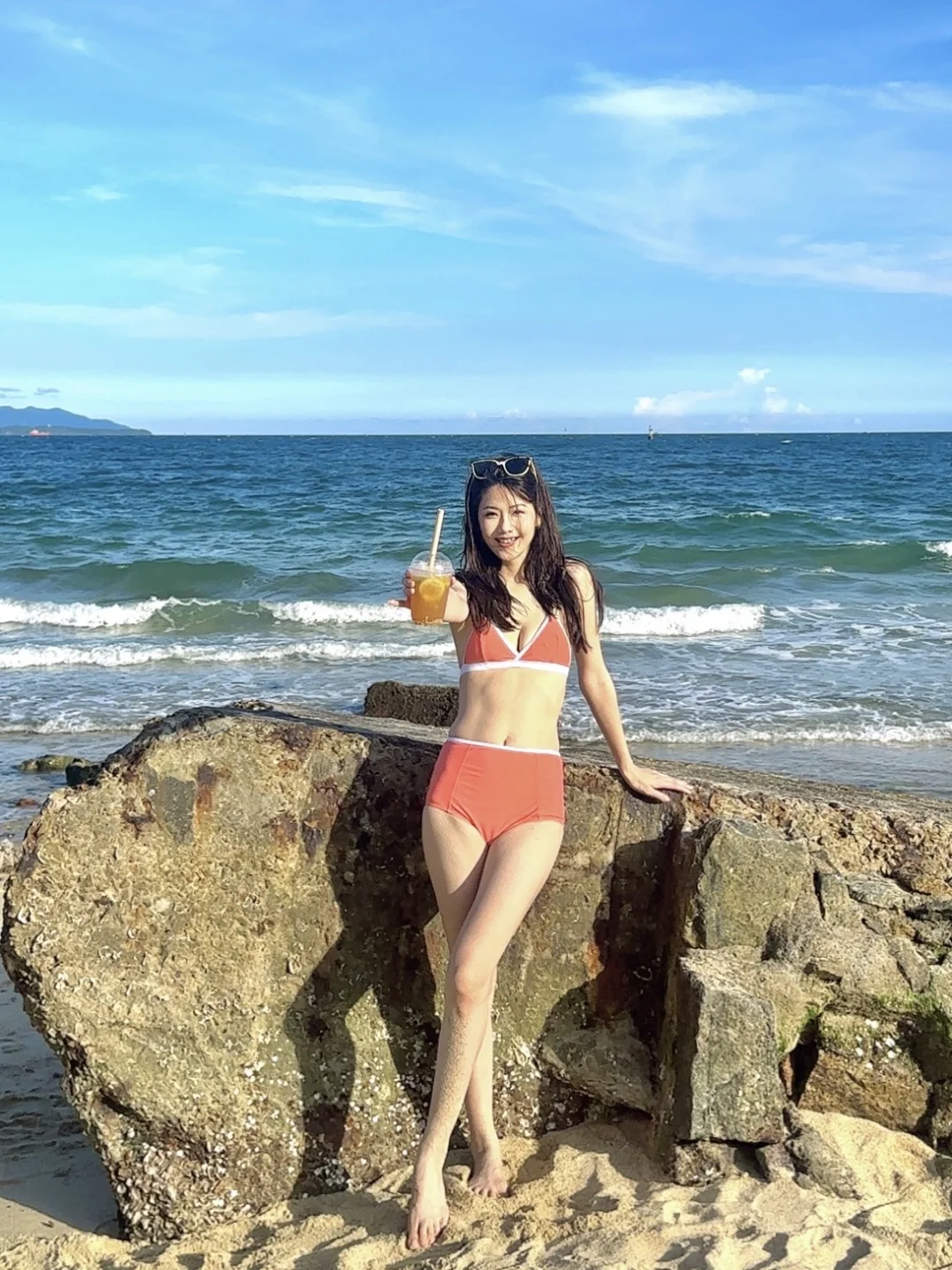 深圳沙滩玫瑰海岸美的仿佛在巴厘岛