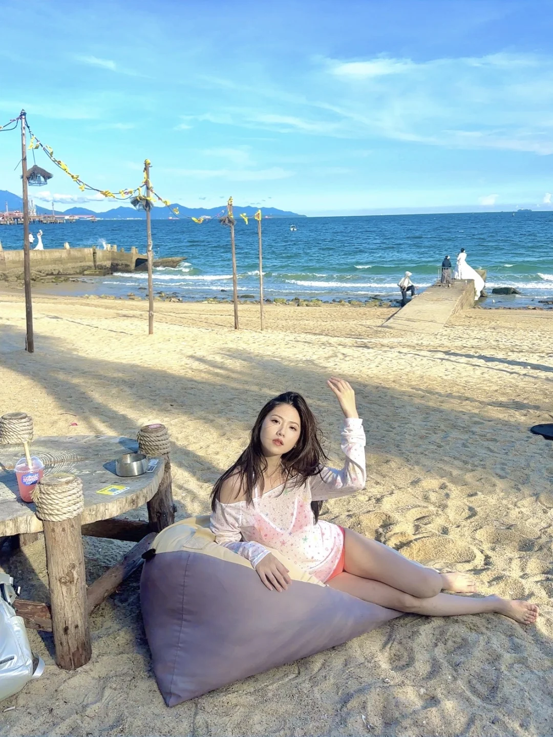 深圳沙滩玫瑰海岸美的仿佛在巴厘岛