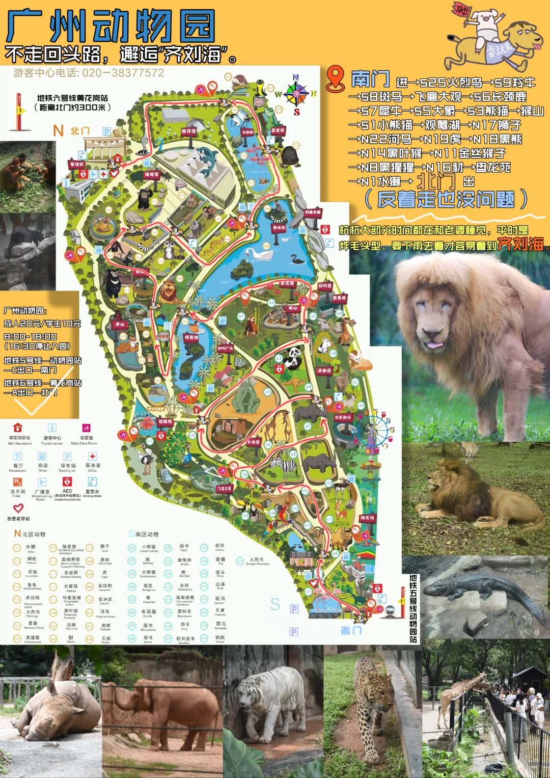 一张图看广州全景点｜含景区内游玩线路攻略