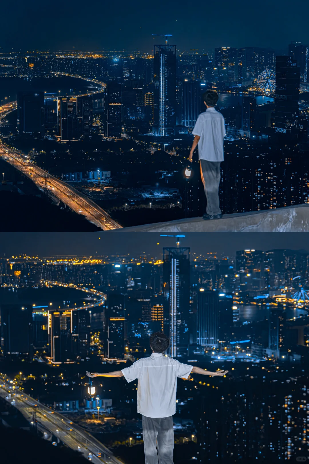 在深圳南山绝美的夜景机位