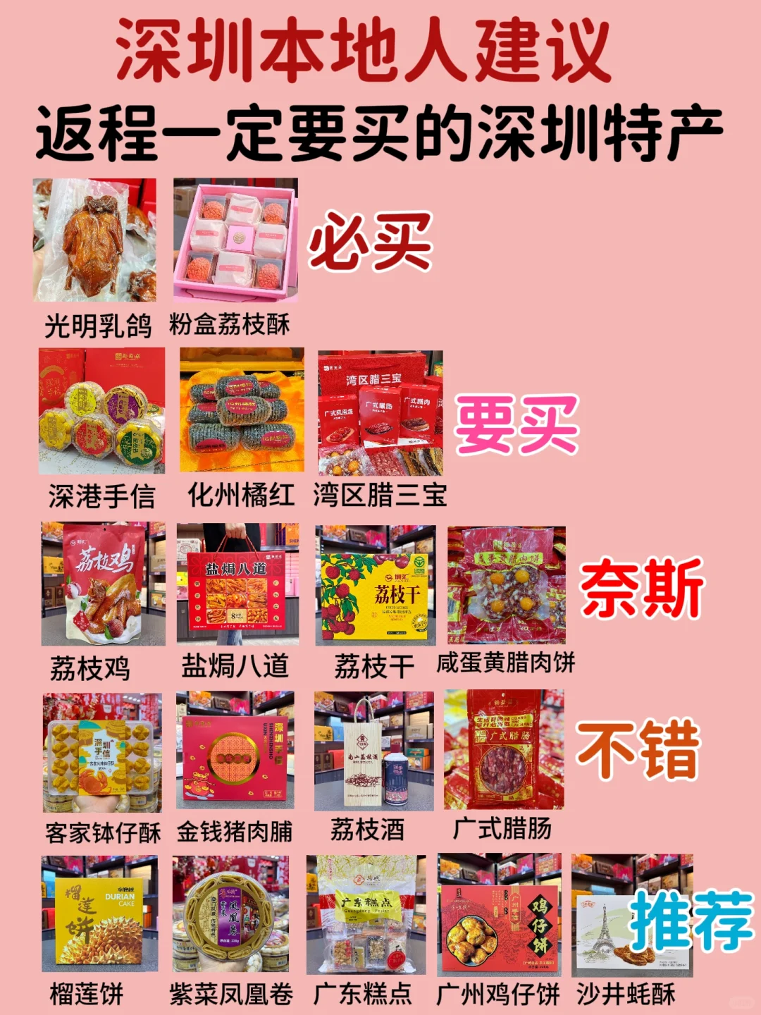 太全了💯返程回村一定要买的深圳特产‼️