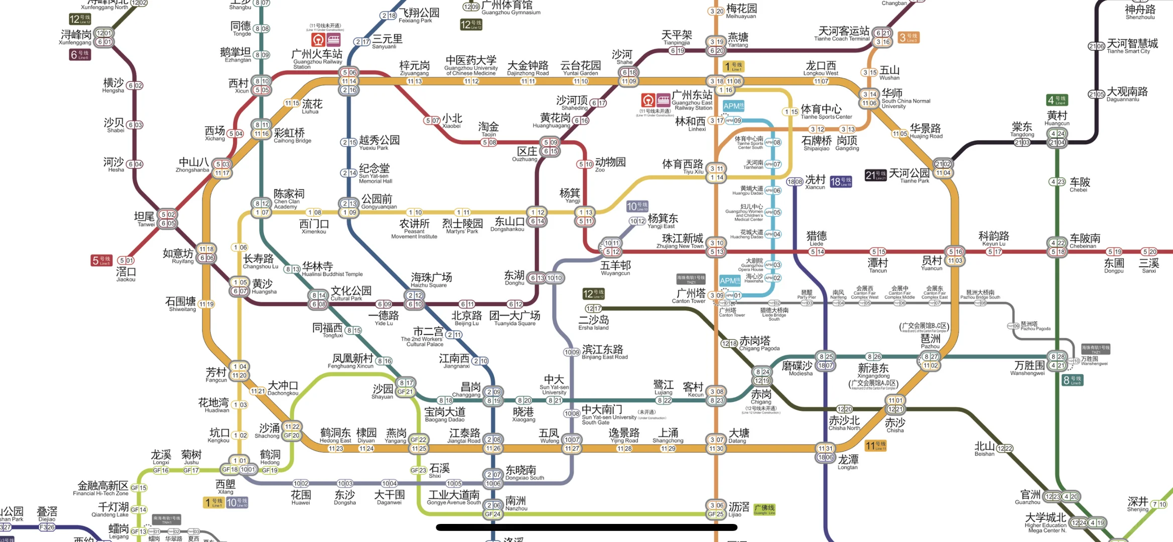 广州最新地铁图来啦，官方刚刚更新的地铁图！
