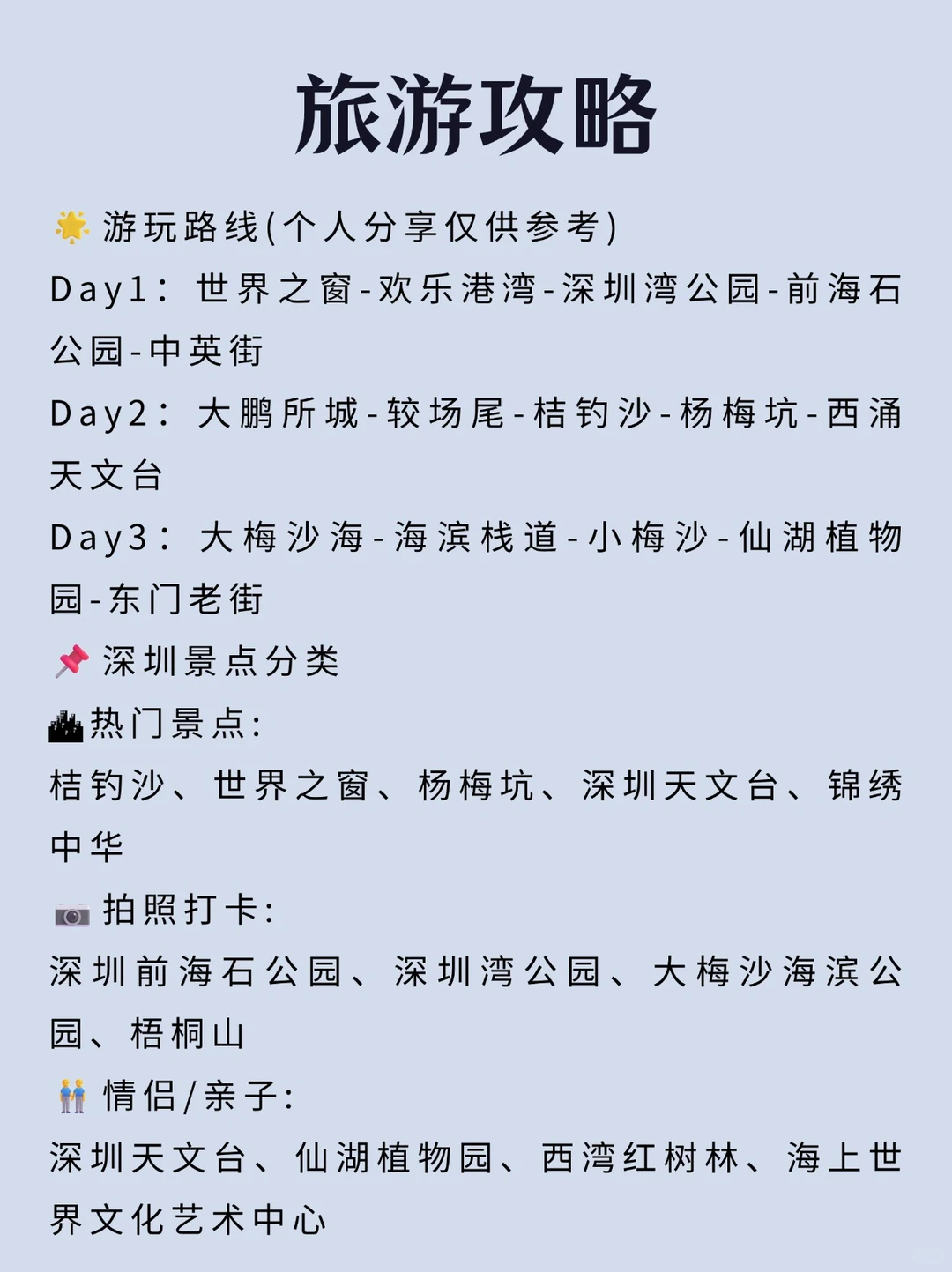 每天一个旅行地—深圳