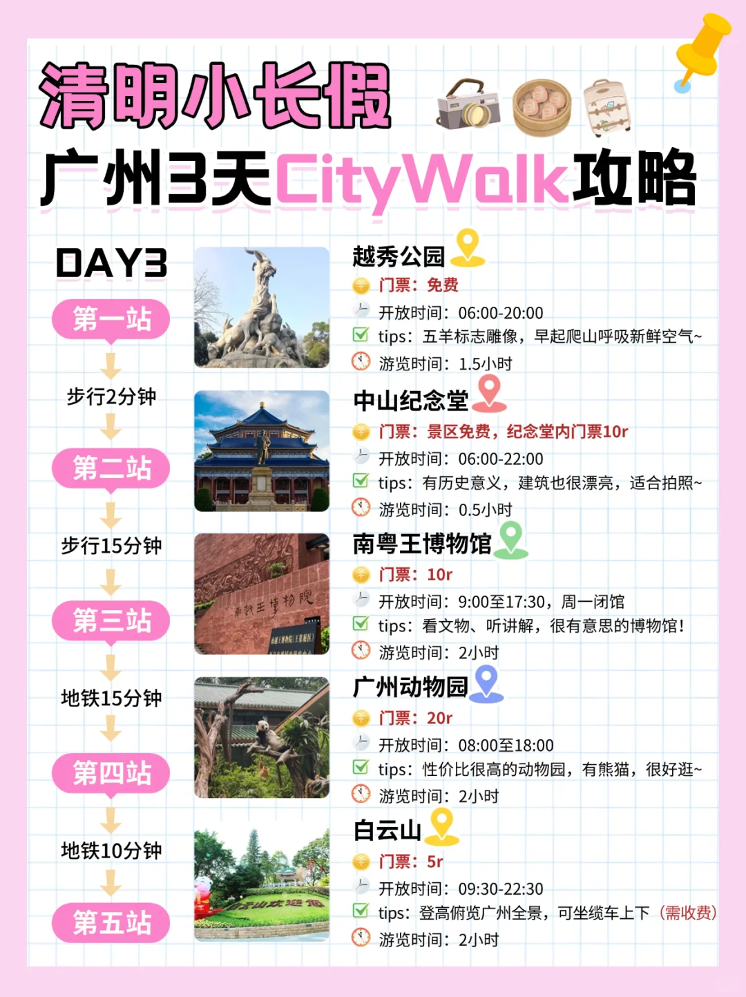 清明小长假｜广州3天citywalk旅游攻略🧳