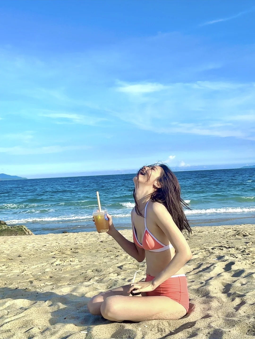 深圳沙滩玫瑰海岸美的仿佛在巴厘岛