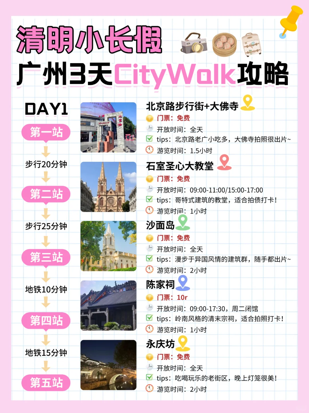 清明小长假｜广州3天citywalk旅游攻略🧳