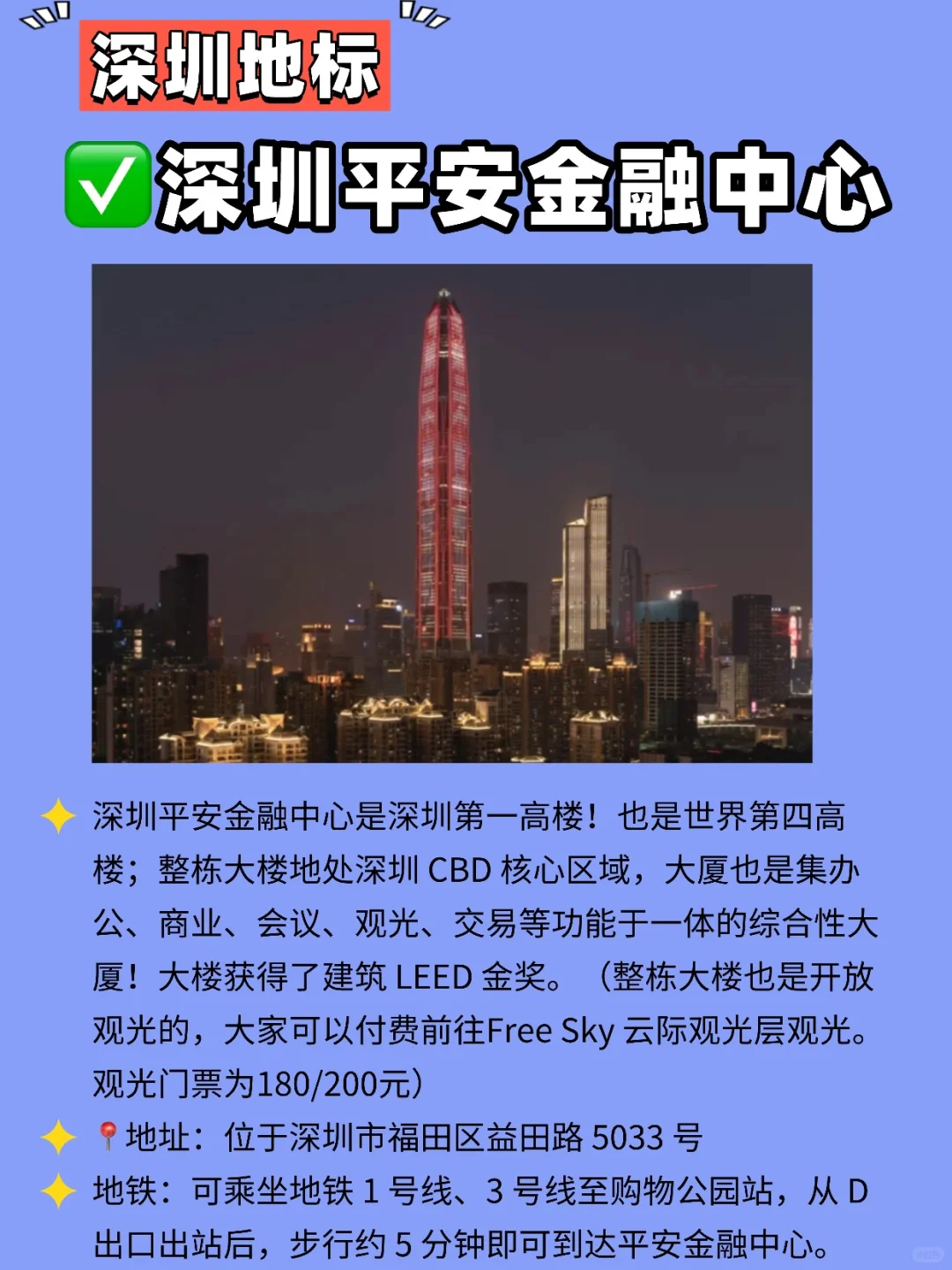 深圳必打卡的12个地标‼️ 一看就知是深圳📍