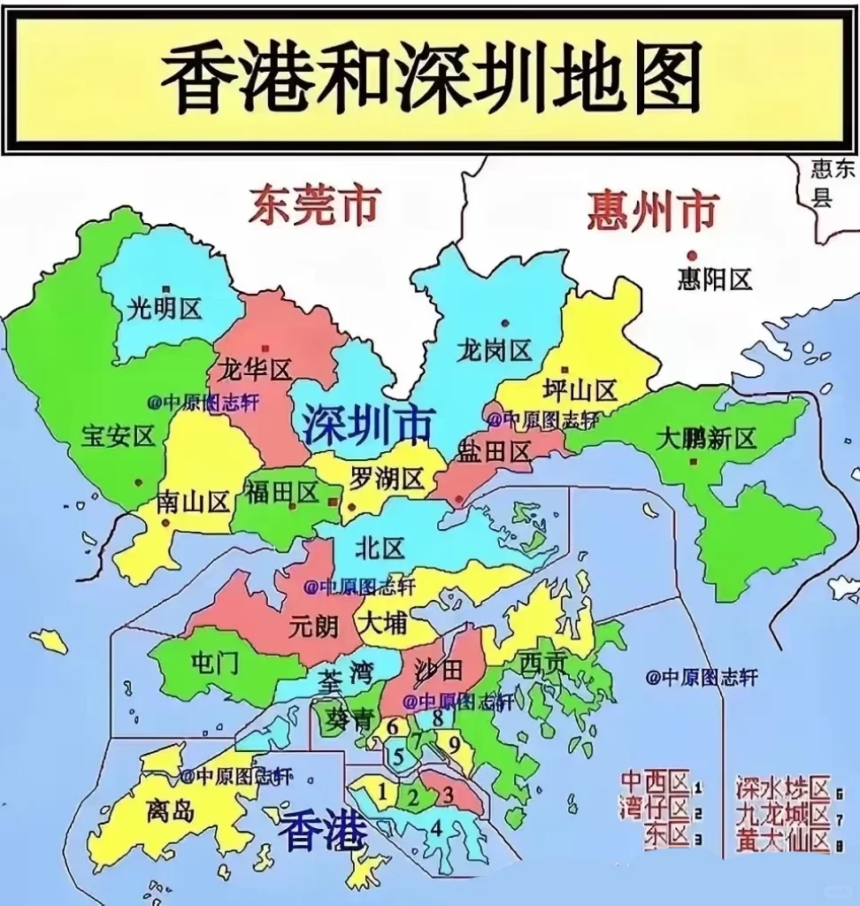 香港深圳政区图