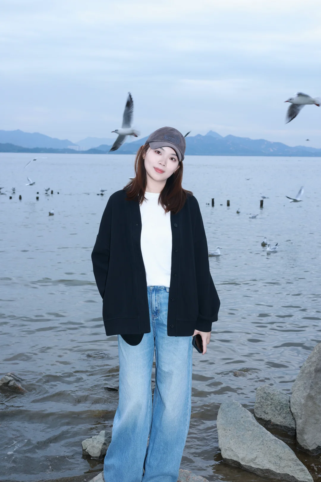 深圳湾公园冬天与海鸥如约而至