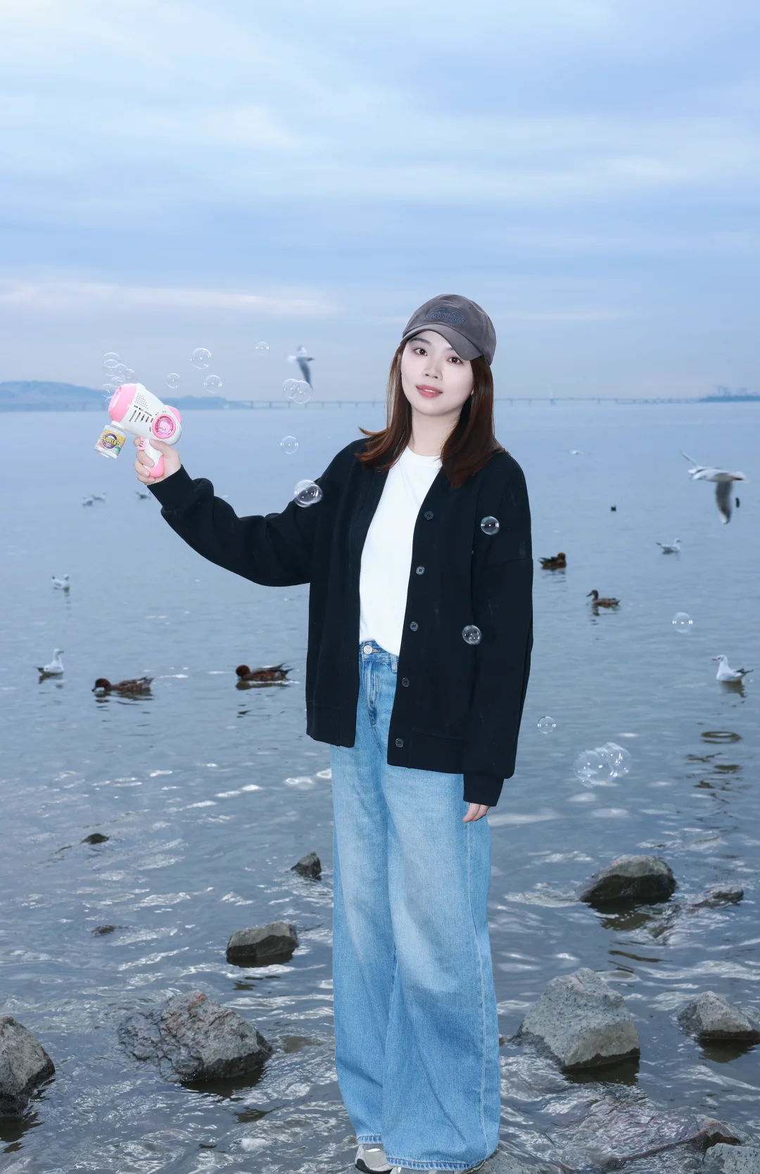 深圳湾公园冬天与海鸥如约而至