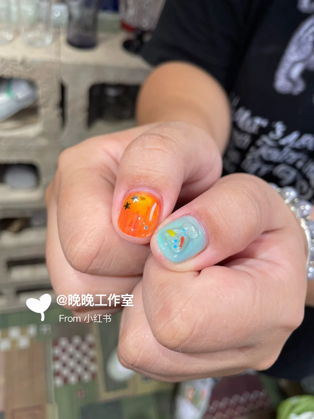 广州天河黄埔｜生日款手绘美甲