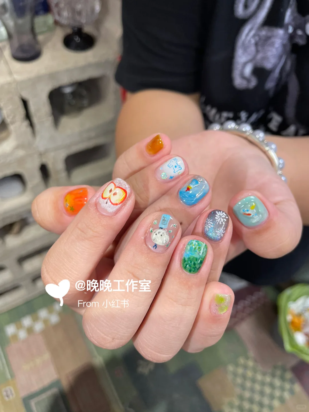 广州天河黄埔｜生日款手绘美甲