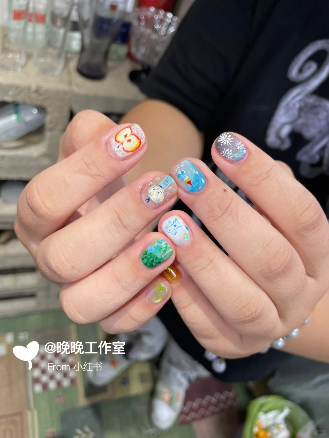 广州天河黄埔｜生日款手绘美甲