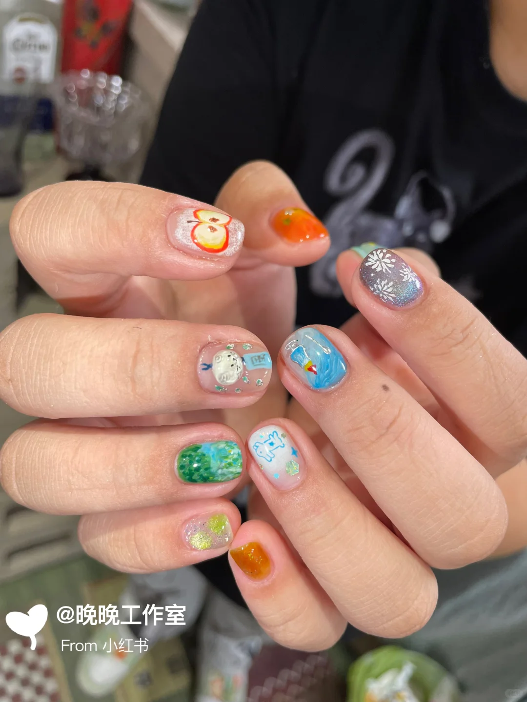 广州天河黄埔｜生日款手绘美甲