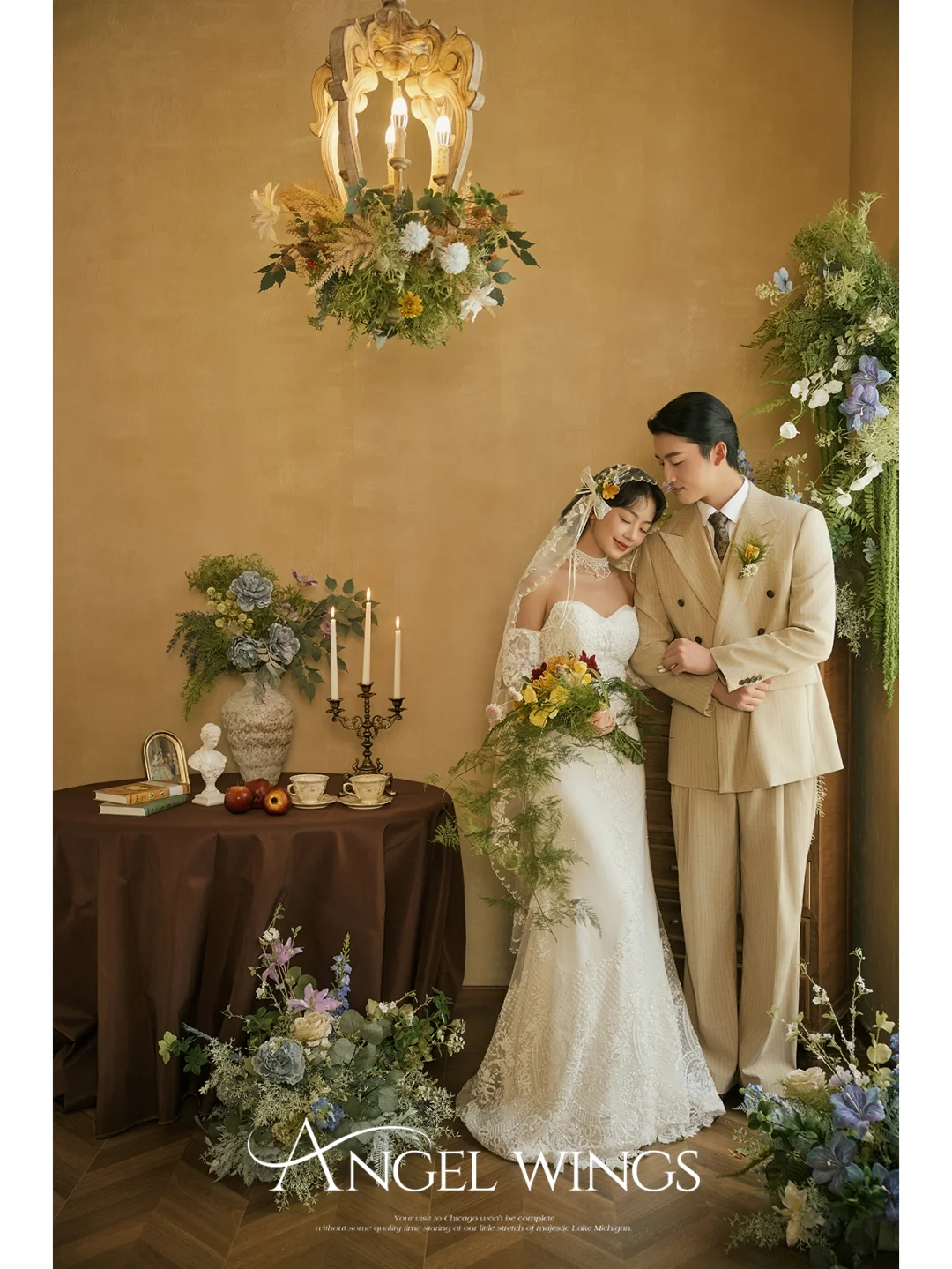 不出广州就能拍到的法式花房婚纱照‼️超绝