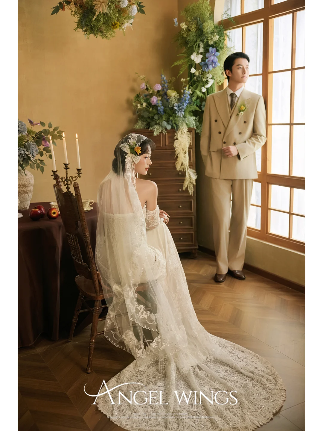 不出广州就能拍到的法式花房婚纱照‼️超绝