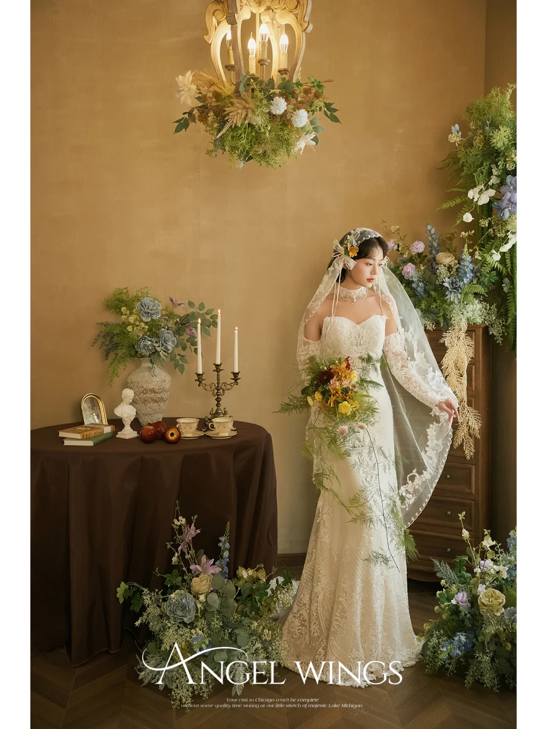 不出广州就能拍到的法式花房婚纱照‼️超绝