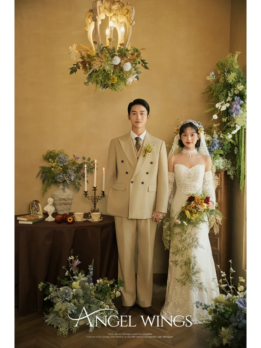 不出广州就能拍到的法式花房婚纱照‼️超绝