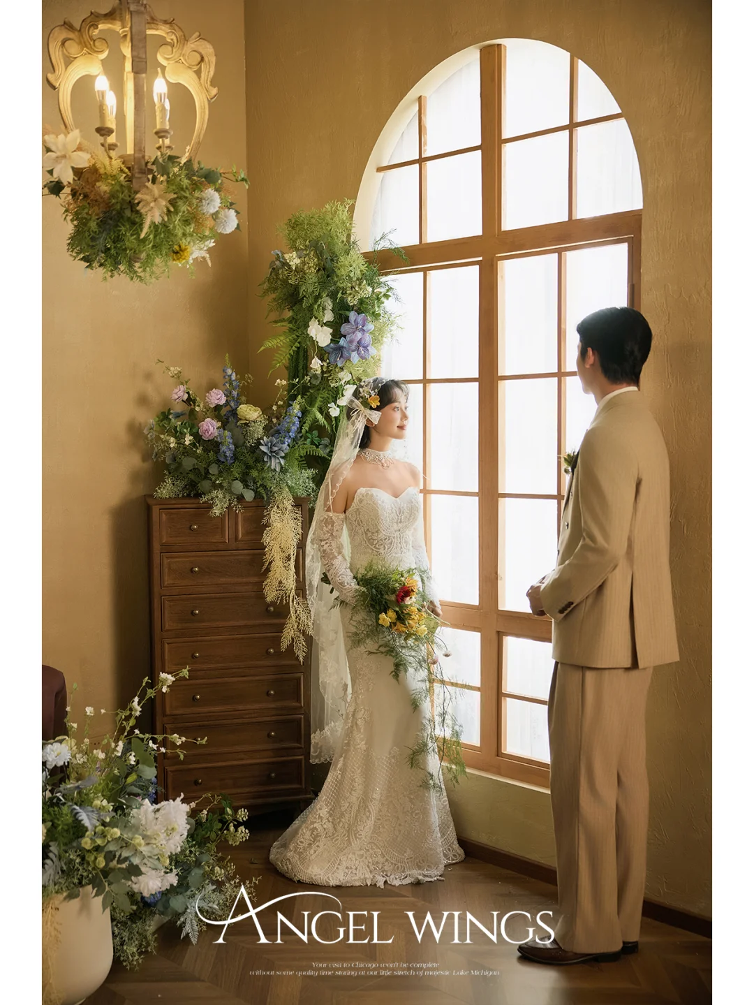 不出广州就能拍到的法式花房婚纱照‼️超绝