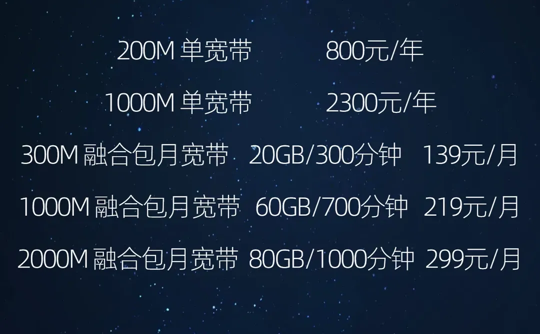 2025年9月东莞电信宽带最新价格表