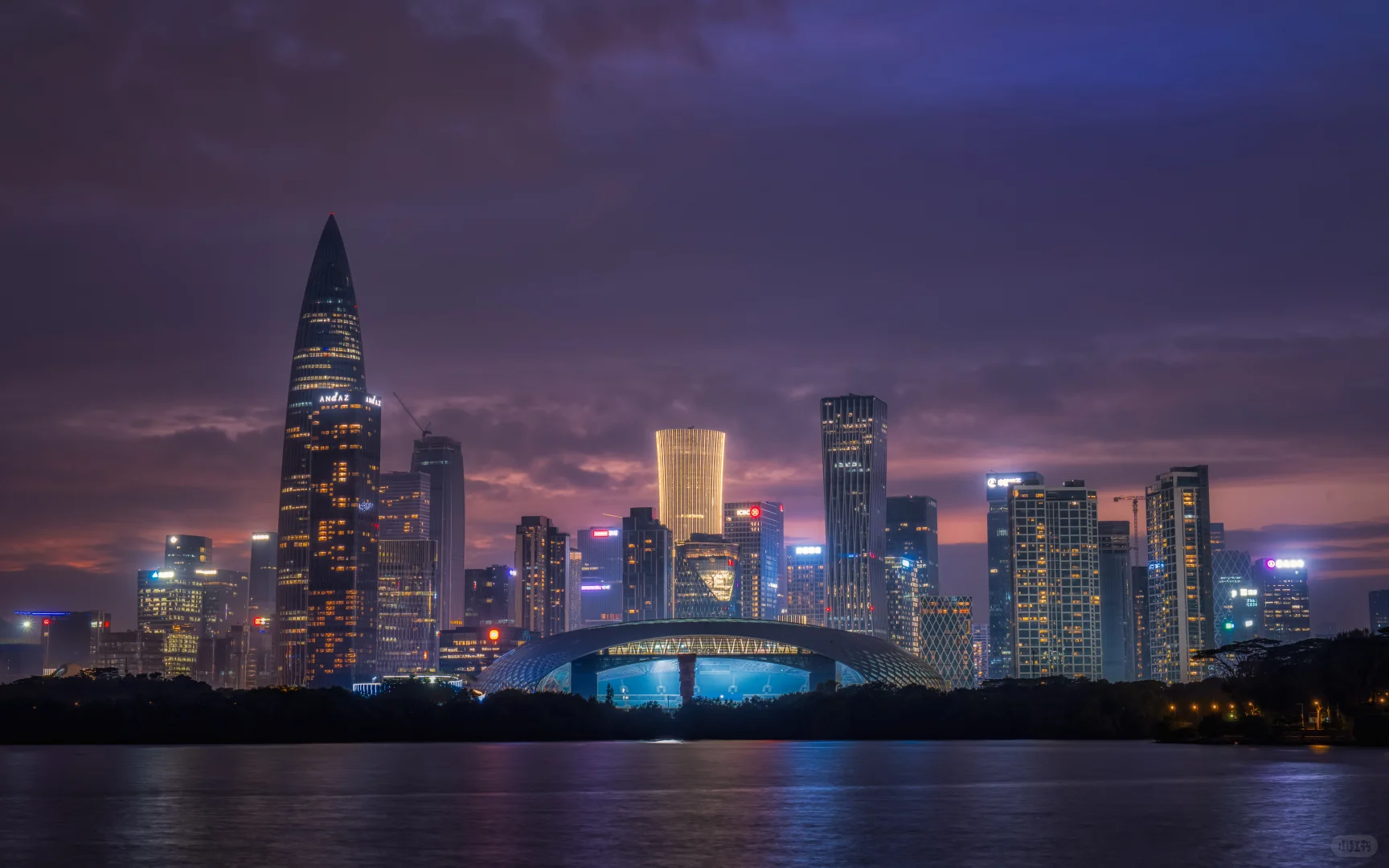 6张图带你看深圳公园晚霞天花板!