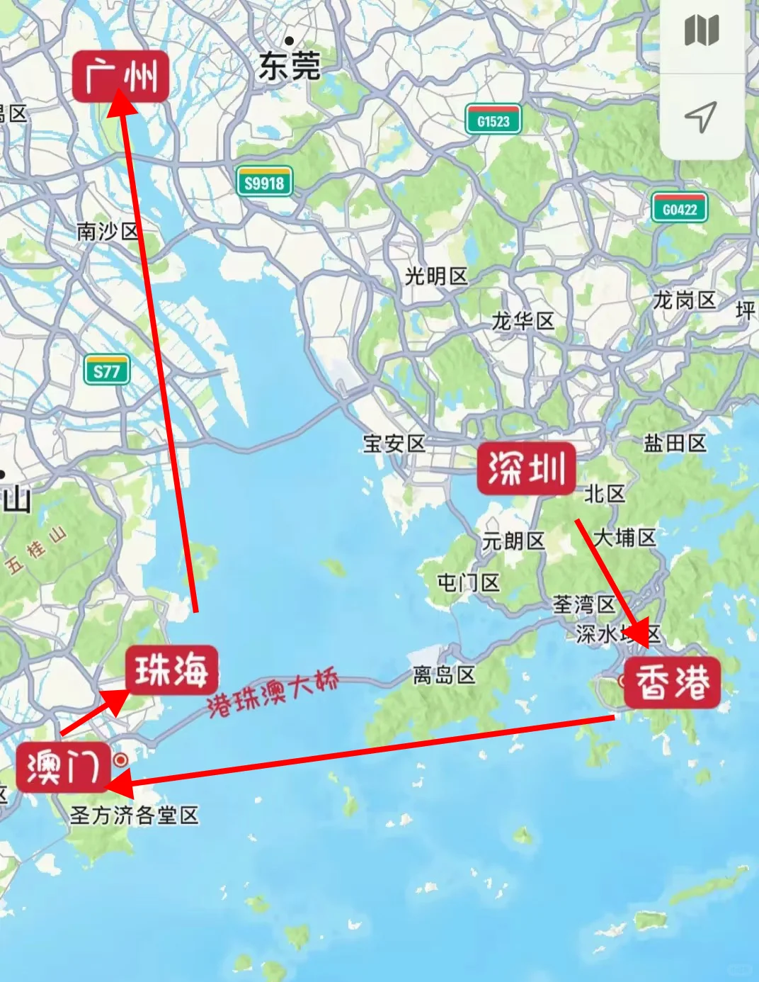 深圳—香港—澳门—珠海—广州7天6夜旅