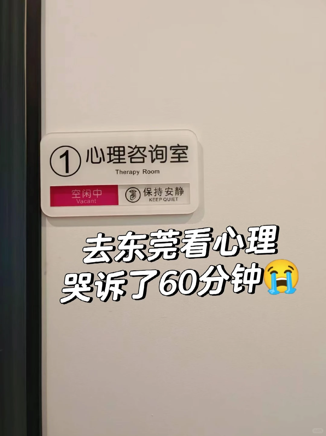 在东莞做心理咨询，我哭得像个孩子