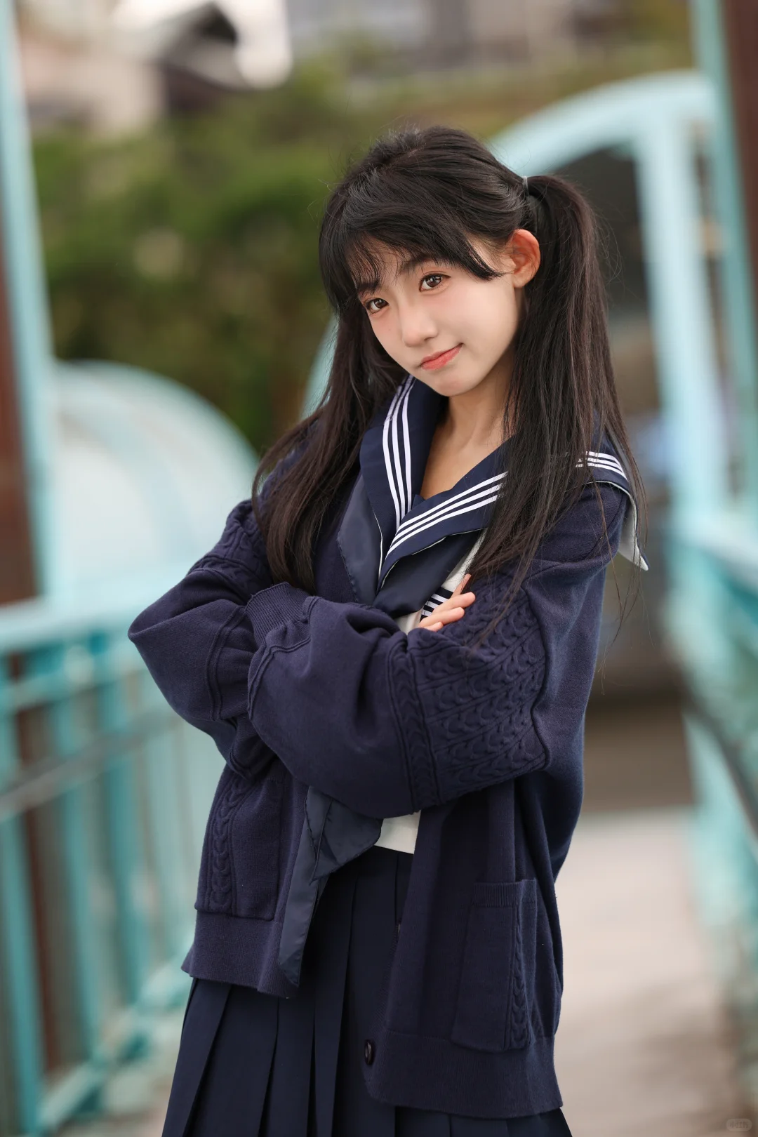 用镜头解锁公园JK拍照，每一帧都好甜