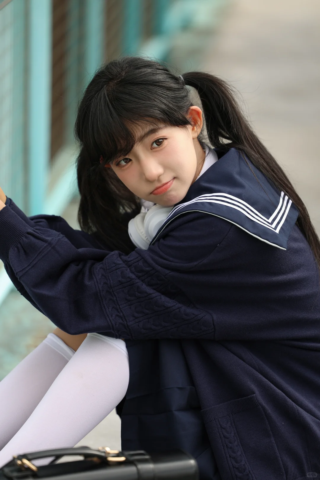 用镜头解锁公园JK拍照，每一帧都好甜