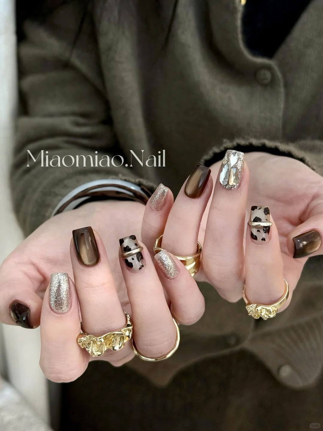柳州美甲 | 秋冬🍂豹纹美甲🐆