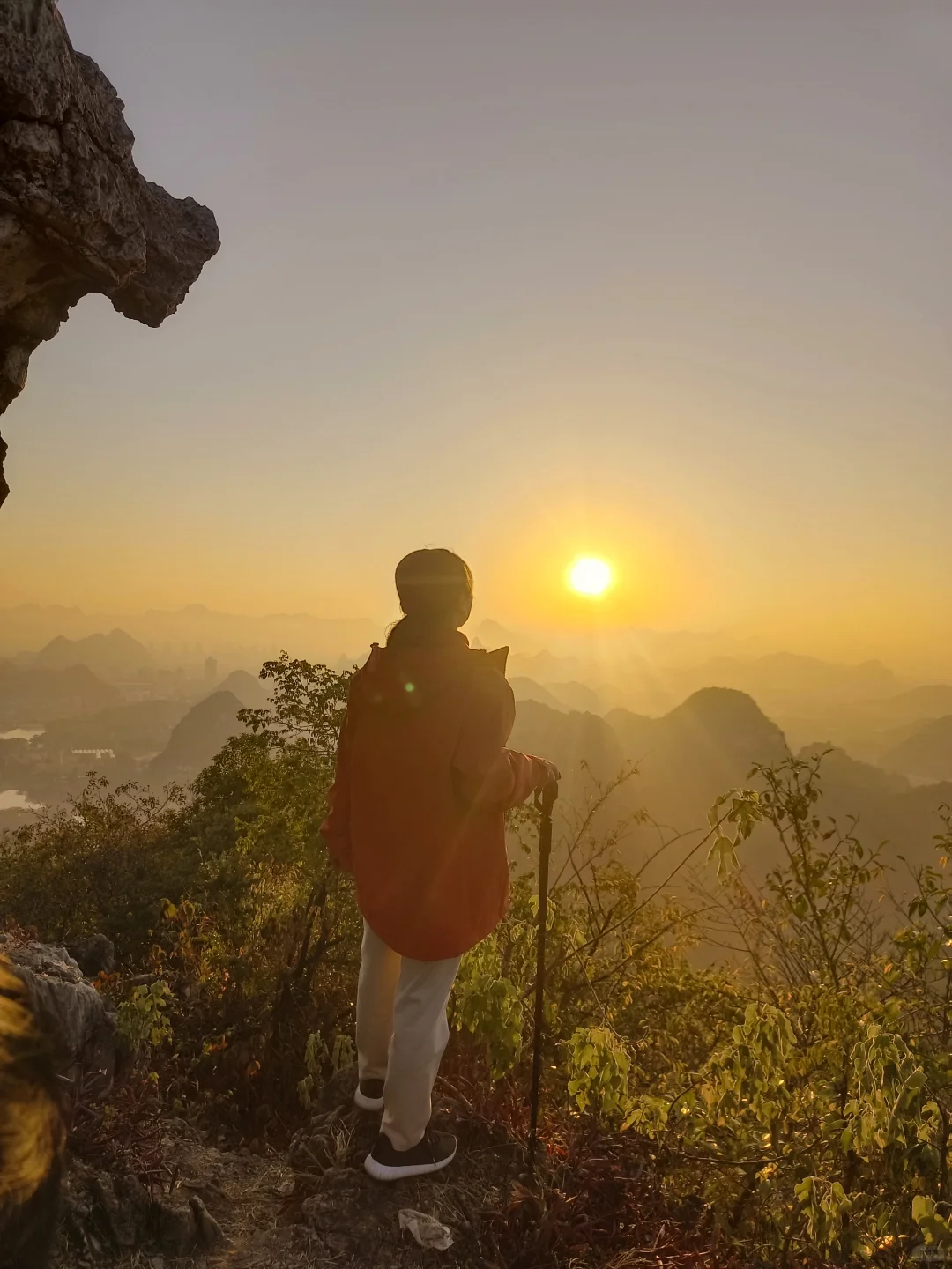 柳州龙潭公园帽子山看日出🌅