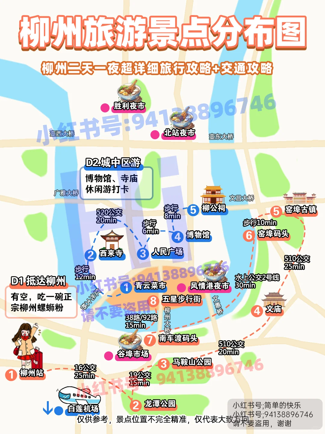 柳州二日游行程路线｜柳州游玩住宿线路图