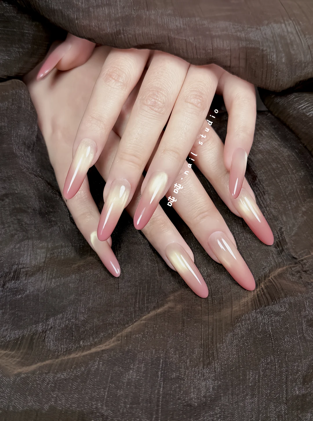 柳州美甲·猫眼渐变粉美甲💅🏻