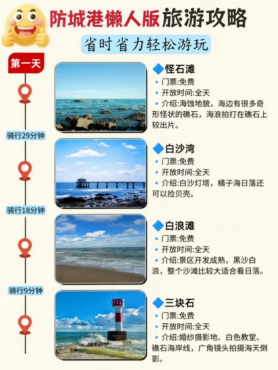 J人太牛了！被闺蜜做的防城港攻略震撼到