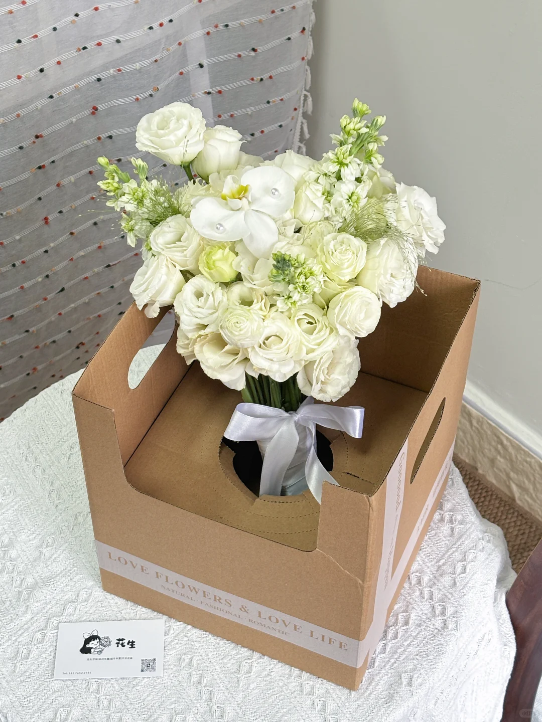 小预算领证韩系白色手捧花｜柳州花店