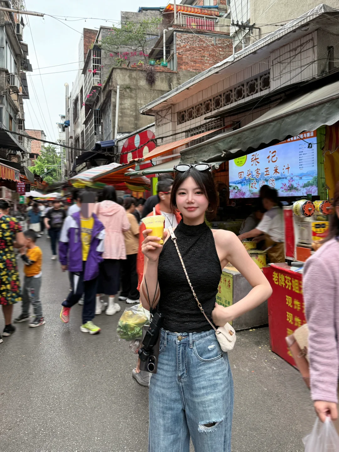 158ootd|旅行穿搭😋穿牛仔裤在柳州好chill