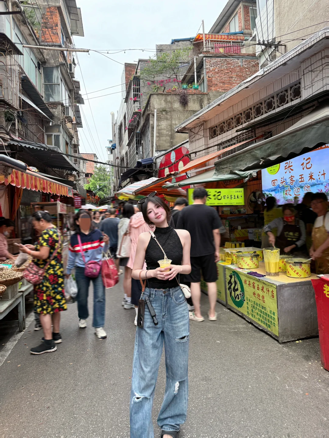 158ootd|旅行穿搭😋穿牛仔裤在柳州好chill