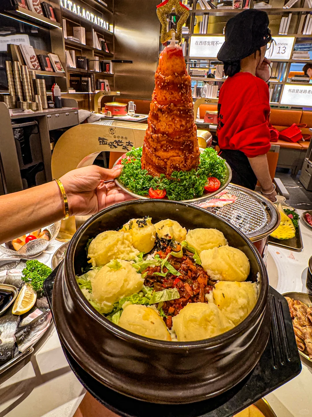 在柳州吃到了火爆全网的土豆泥拌饭！