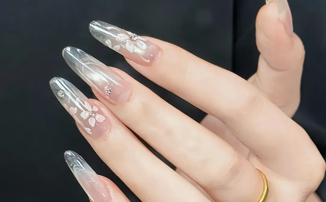 冰花玫瑰❄️❄️我的新美甲💅