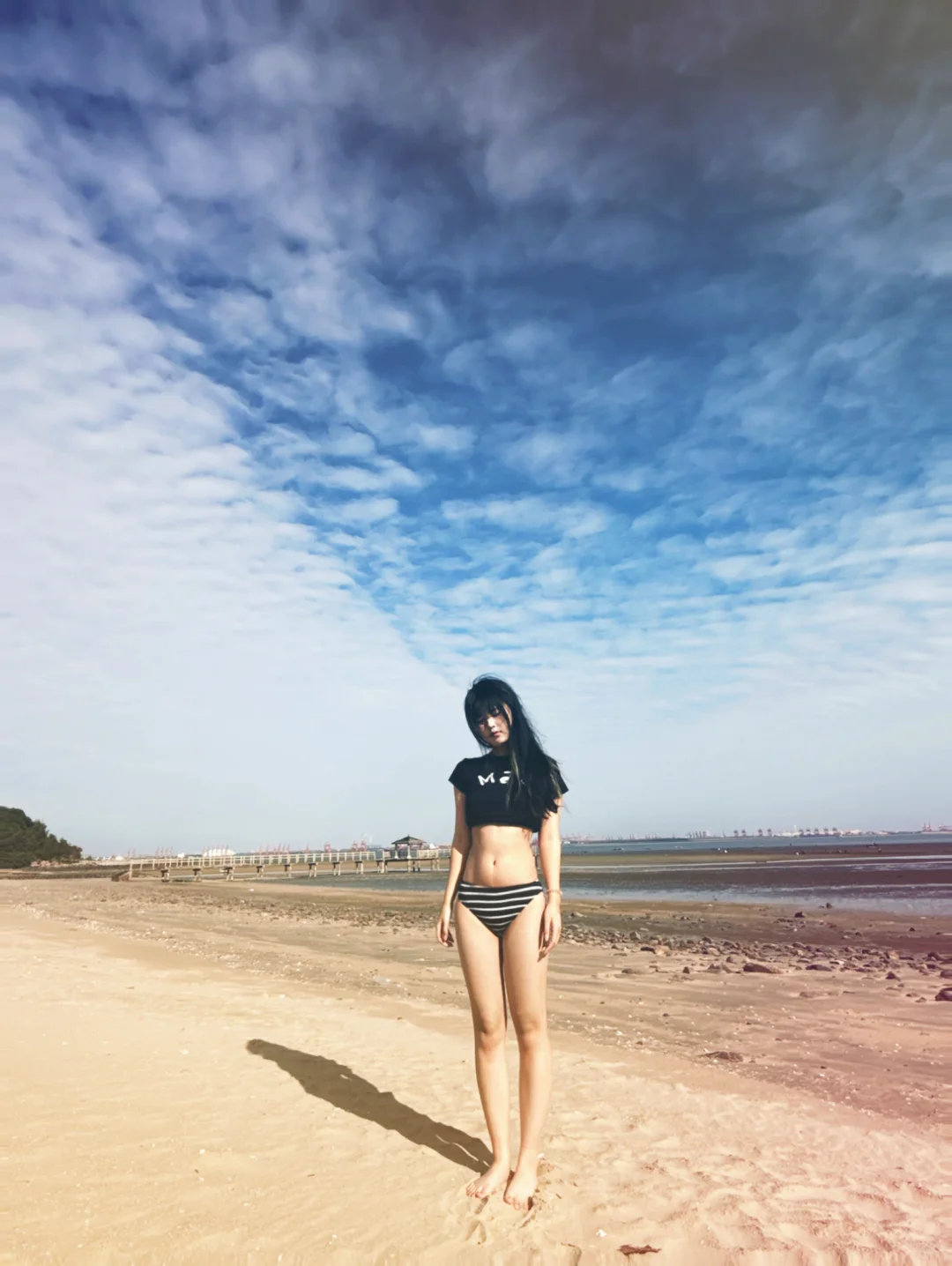 在防城港的海边出片