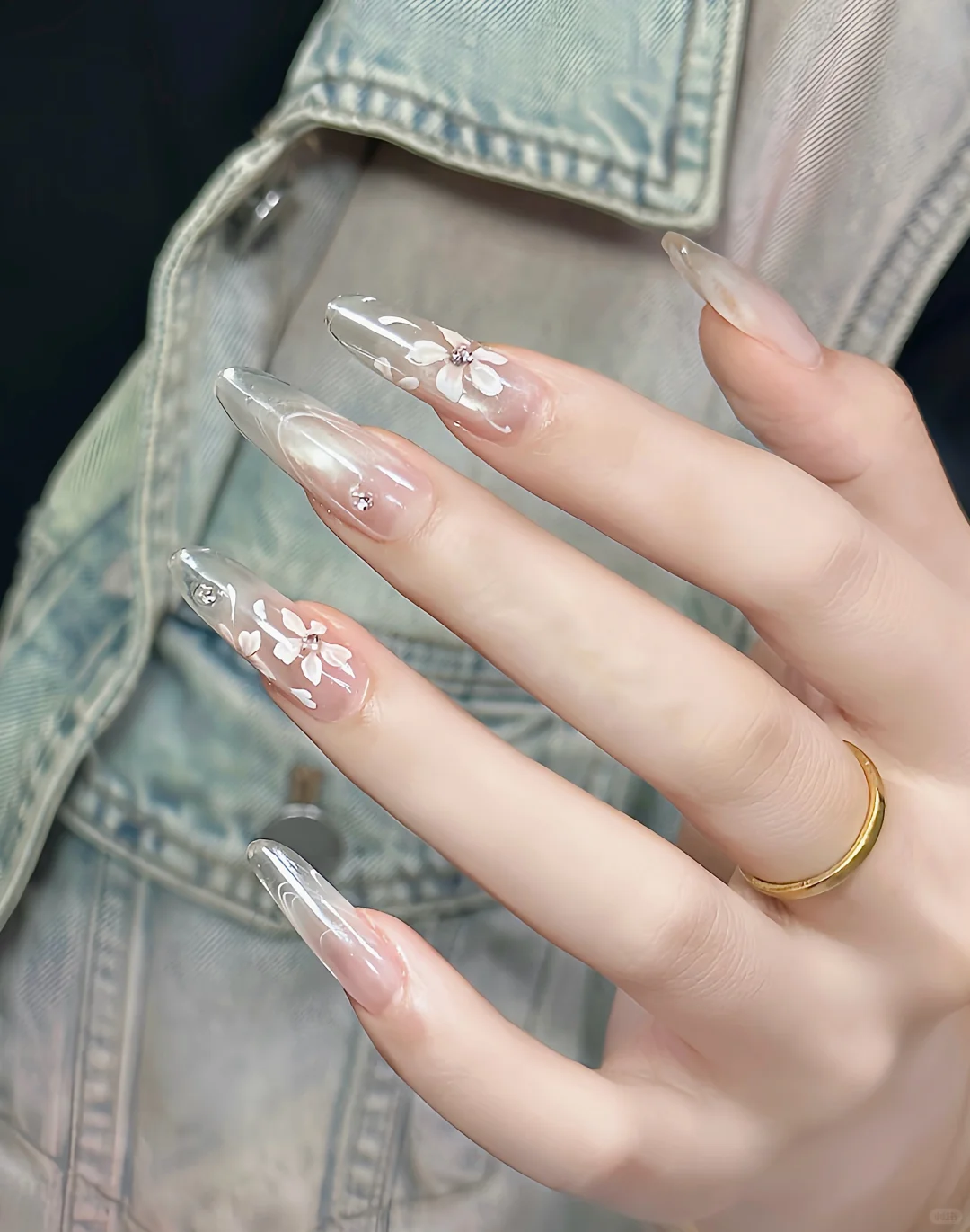 冰花玫瑰❄️❄️我的新美甲💅