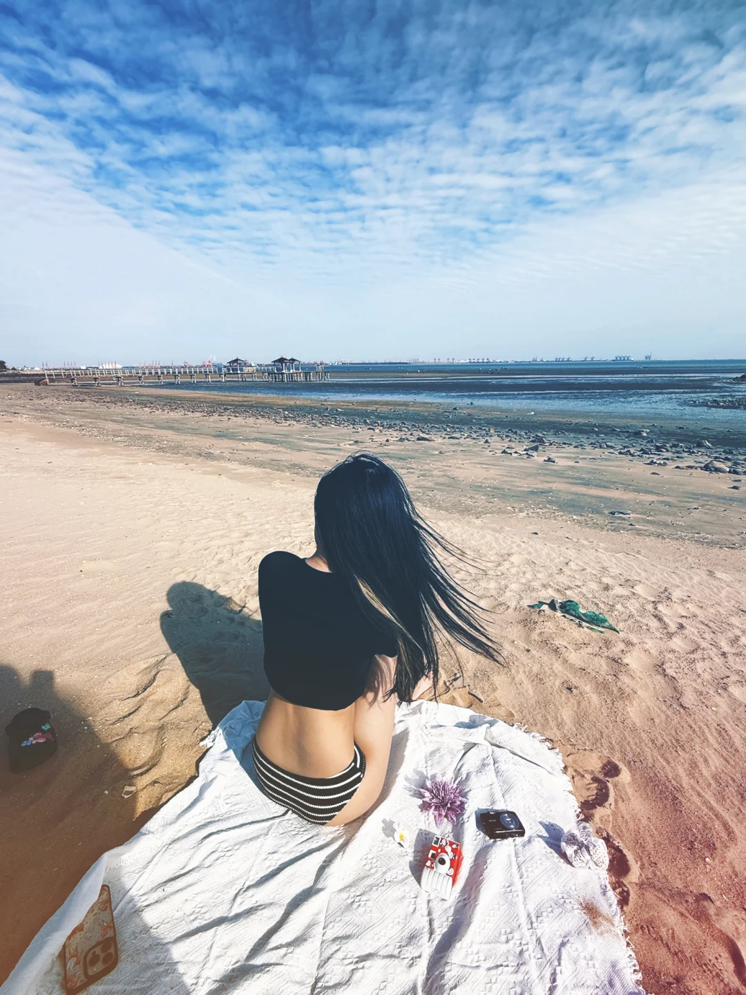 在防城港的海边出片