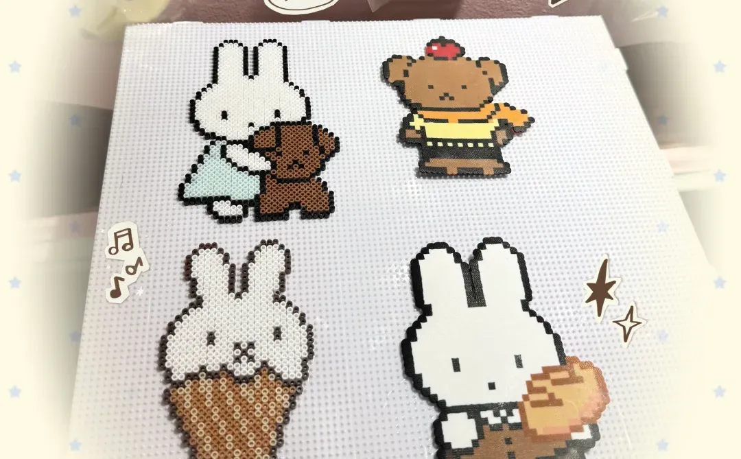 南宁拼豆店38元玩一天！！！今天是米菲兔合集