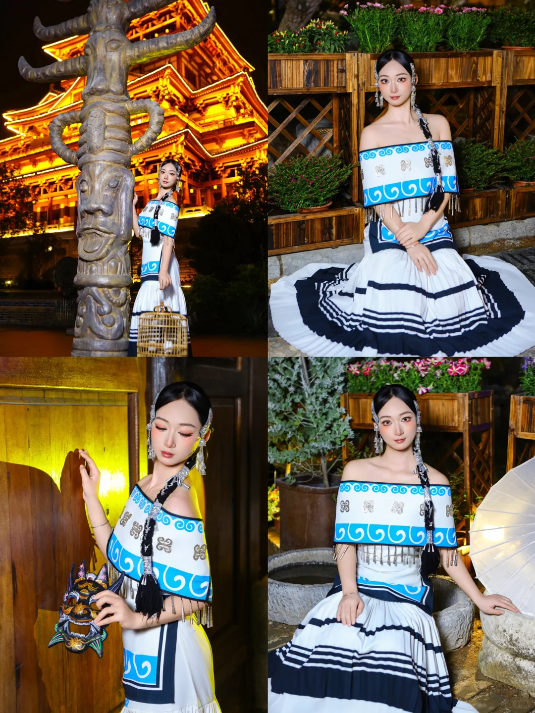 在柳州窑埠古镇拍到了超美的青花瓷彝族