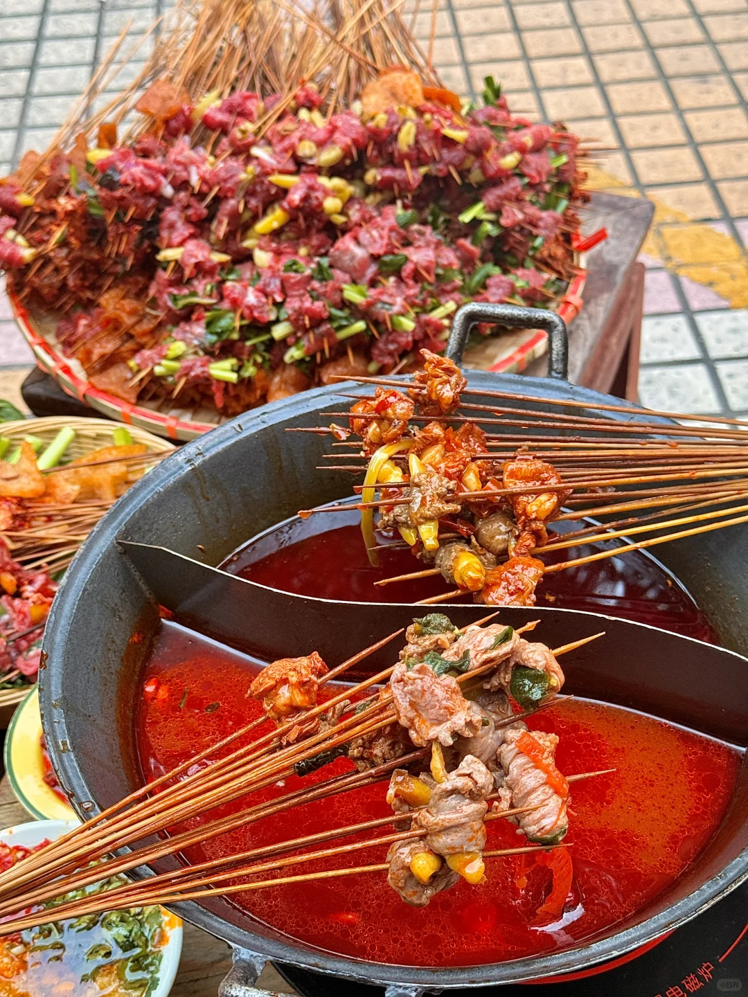 柳州穷鬼全牛串串任吃。。。5分钟吃回本😭😭