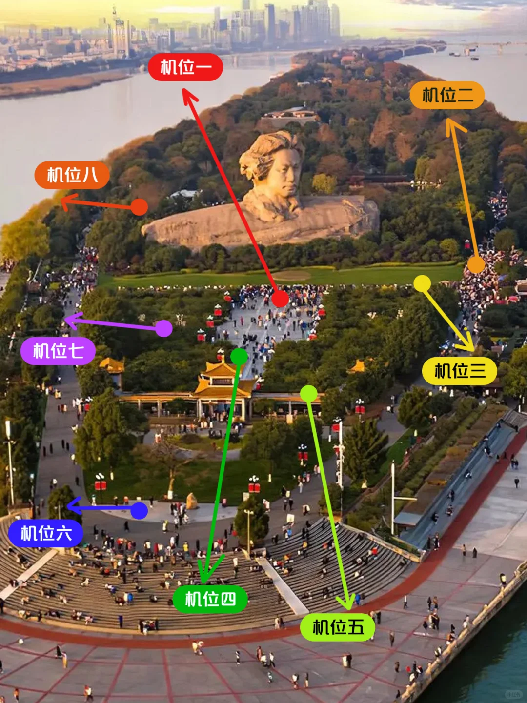 橘子洲打卡机位指南|解锁8大绝佳视角