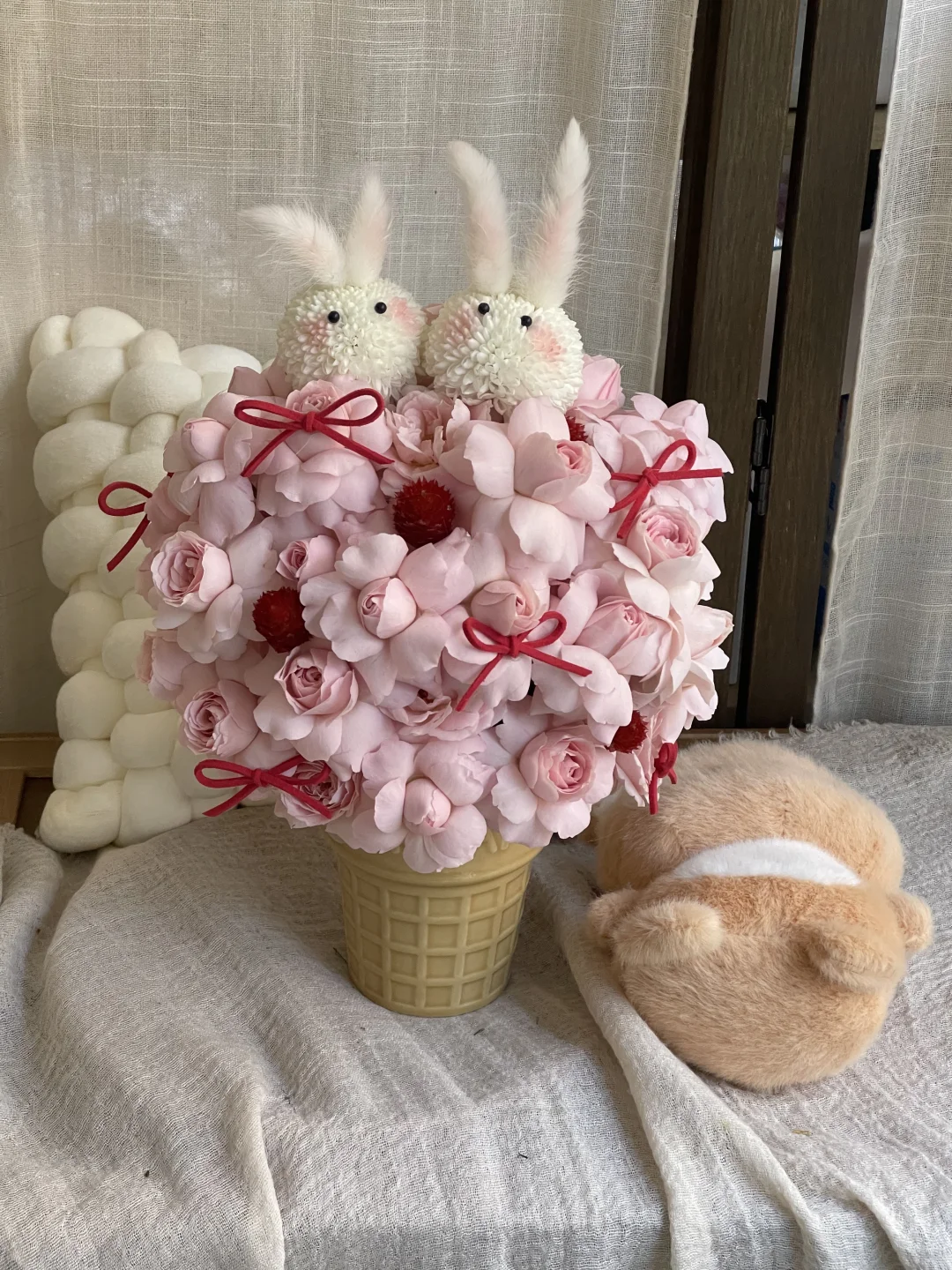 “呐呐 你会不会 摇尾巴～”🍒🐇🍦｜长沙花店