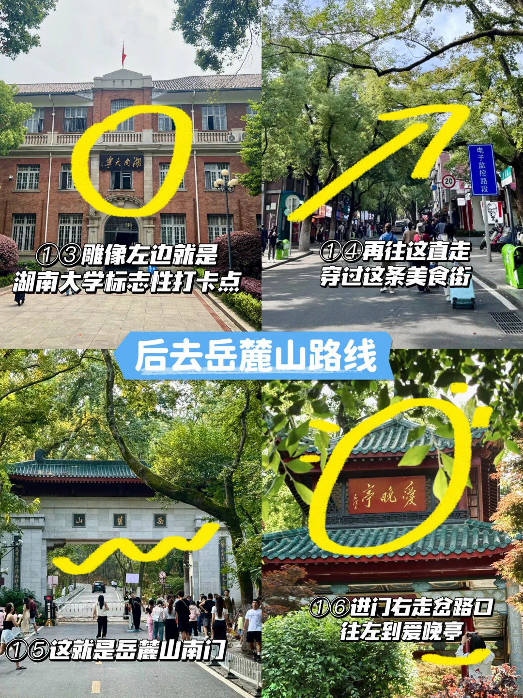 本地人建议‼️橘子洲&岳麓山别走反了（附路线